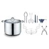 CONCORD 20 Quart Stainless Steel Canning Pot Set. Includes Canning Rack, Tongs, Jar Lifter, Funnel, Wrench, Lid Lifter, Mixer/Measurer (Induction Compatible) view 1
