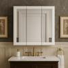 Design House Wyndham, 30 in W x 4.5 in D x 24 in H Bathroom Medicine Cabinet, Wall Mounted, 3 Mirror Doors, White, 535864-WHT view 2