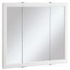 Design House 545103-WHT Wyndham Medicine Cabinet  Durable White Assembled Frame  Bathroom Wall Cabinet with Mirrored Door, 36-Inch  4.75" X 36" X 30", White, 1 Count, Tri-View view 1