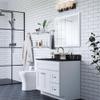 Design House 545103-WHT Wyndham Medicine Cabinet  Durable White Assembled Frame  Bathroom Wall Cabinet with Mirrored Door, 36-Inch  4.75" X 36" X 30", White, 1 Count, Tri-View view 2
