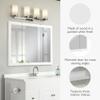 Design House 545103-WHT Wyndham Medicine Cabinet  Durable White Assembled Frame  Bathroom Wall Cabinet with Mirrored Door, 36-Inch  4.75" X 36" X 30", White, 1 Count, Tri-View view 4