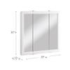 Design House Wyndham, 30 in W x 4.75 in D x 30 in H Bathroom Medicine Cabinet, Wall Mounted, 3 Mirror Doors, White, 545293-WHT view 2