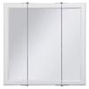 Design House Wyndham, 30 in W x 4.75 in D x 30 in H Bathroom Medicine Cabinet, Wall Mounted, 3 Mirror Doors, White, 545293-WHT view 3