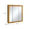 Design House 30 Inch Claremont Bathroom Medicine Cabinet, Wall Mounted, Mirror, Oak, 545301-HOK view 3