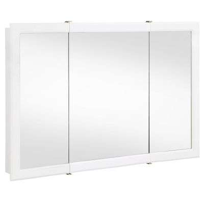 Design House Concord Tri-View Medicine Cabinet, 48", White