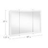 Design House Concord Tri-View Medicine Cabinet, 48", White view 3