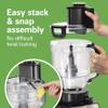 Hamilton Beach Stack & Snap Food Processor and Vegetable Chopper, Stainless Steel Blades, 14 Cup + 4-Cup Mini Bowls, 3-Speed 500 Watt Motor, Black (70585) view 3