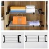 BAOYOUNI Expandable Closet Shelf Tension Rod Clothes Hanger Storage Rack Adjustable DIY Shelving Unit Cabinet Kitchen Bathroom Divider Separator Organizer, Black view 4