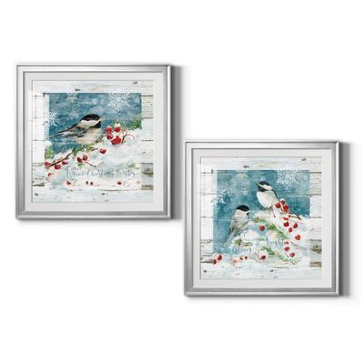 Renditions Gallery Christmas, Canvas Wall Art, Holiday Dcor, Christmas Carol, White Christmas, Chestnuts, Nutcracker, Rudolph, Nativity Warm Christmas Wishes - Silver Framed 34X34