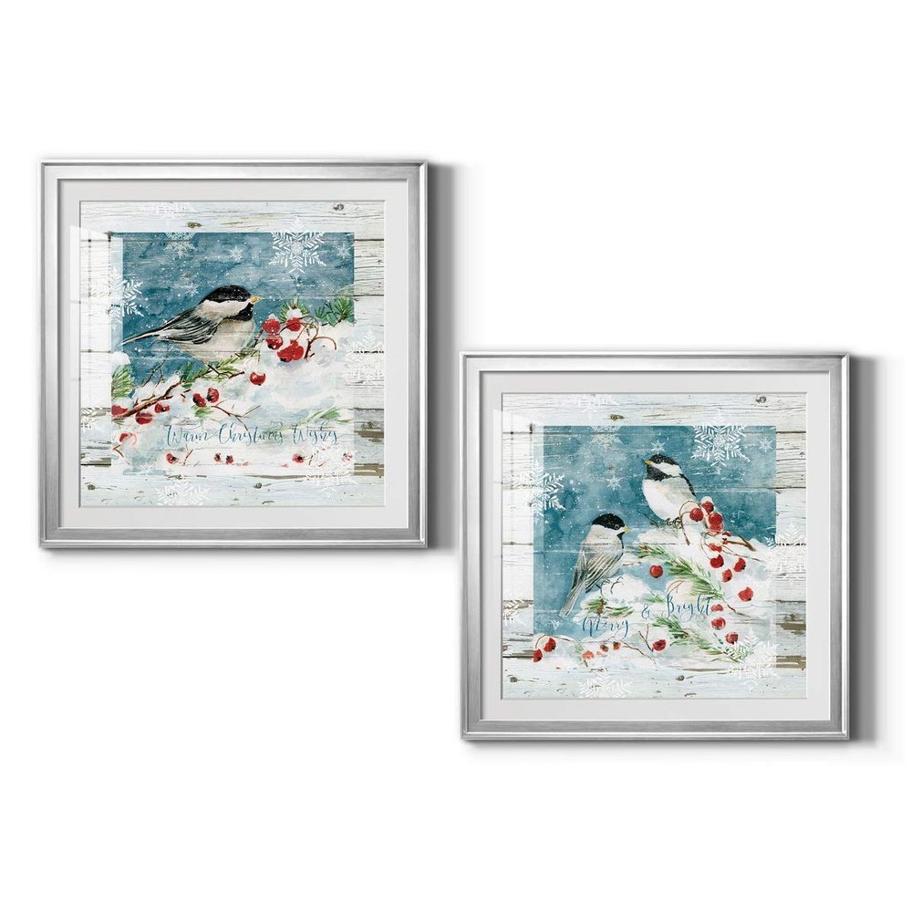 Renditions Gallery Christmas, Canvas Wall Art, Holiday Dcor, Christmas Carol, White Christmas, Chestnuts, Nutcracker, Rudolph, Nativity Warm Christmas Wishes - Silver Framed 34X34