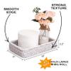 Towel Storage for Small Bathroom 10 in x 6 in White Toilet Paper Holder Storage Shower Basket Organizer for Kids Boho Baskets for Storage Cubes Tank Topper Basket (10 x 6 x 2 in, White Wash) view 2