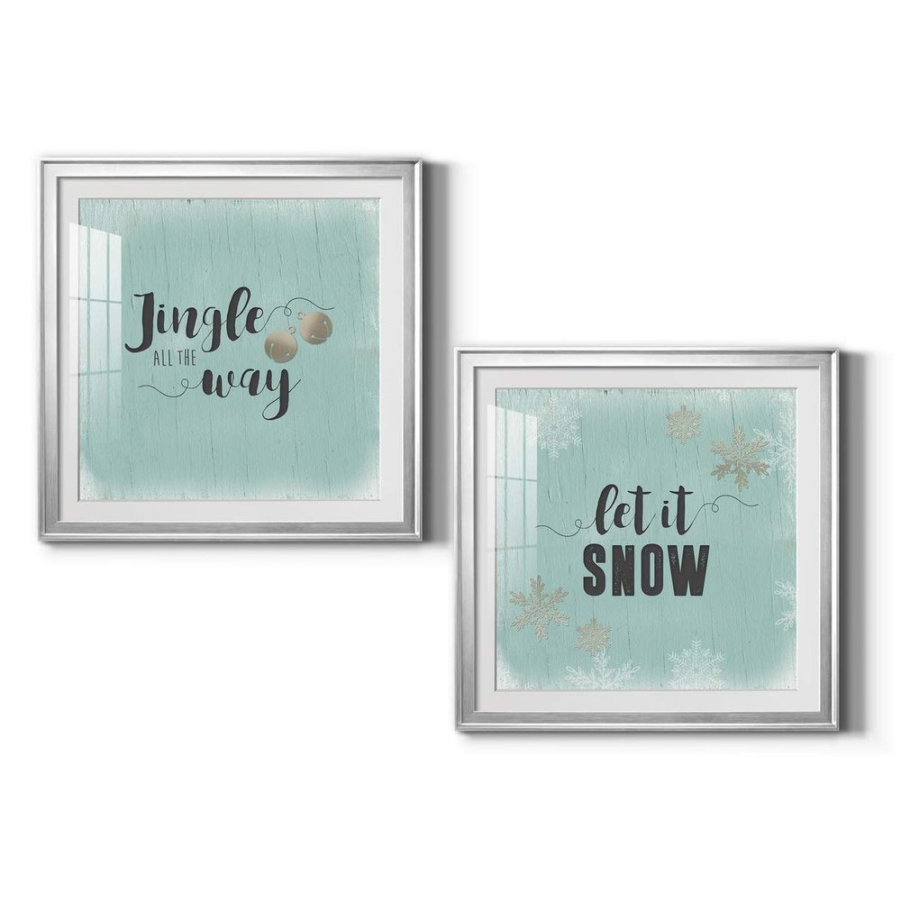 Renditions Gallery Christmas, Canvas Wall Art, Holiday Dcor, Christmas Carol, White Christmas, Chestnuts, Nutcracker, Rudolph, Nativity Jingle All The Way - Silver Framed 34X34