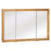 Design House Richland Medicine Cabinet, Fully Assembled, Wall Mounted, 3 Mirrored Doors, Wood Frame, Oak Finish, 48 in x 4.75 in x 30 in, 530584-NOK view 1