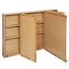 Design House Richland Medicine Cabinet, Fully Assembled, Wall Mounted, 3 Mirrored Doors, Wood Frame, Oak Finish, 48 in x 4.75 in x 30 in, 530584-NOK view 3