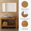 Design House Richland Medicine Cabinet, Fully Assembled, Wall Mounted, 3 Mirrored Doors, Wood Frame, Oak Finish, 48 in x 4.75 in x 30 in, 530584-NOK view 4