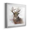 Renditions Gallery Christmas, Canvas Wall Art, Holiday Dcor, Christmas Carol, White Christmas, Chestnuts, Nutcracker, Rudolph, Nativity Winter Wonderland Deer - Silver Framed 34X34 view 2
