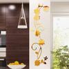 LELE LIFE Flower Vine Acrylic Mirror Wall Stickers, Elegant Mirror Setting Wall Sticker, Wall Sticky Mirror Wall Decoration for Home Living Room Bedroom Decor, Gold view 4