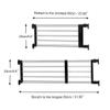 BAOYOUNI Adjustable Shelving Expandable Closet Shelves Tension Rod Clothes Hanger Storage Rack DIY Cabinet Wardrobe Kitchen Bathroom Divider Separator Organizer, Black, 2 Pack view 3