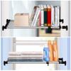 BAOYOUNI Adjustable Shelving Expandable Closet Shelves Tension Rod Clothes Hanger Storage Rack DIY Cabinet Wardrobe Kitchen Bathroom Divider Separator Organizer, Black, 2 Pack view 4