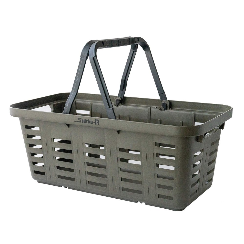 Starke-R Ring Star Basket, Long, Storage, Outdoor, Olive Drab, L 22.0 x W 11.6 x H 8.7 inches (560 x 295