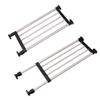 BAOYOUNI Adjustable Closet Shelf Expandable Shelves Tension Rod Hanger Space Saving Storage Rack Organizer Divider for Wardrobe, Cupboard, Kitchen, Bathroom Use, Black, 2 Pack view 1