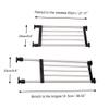 BAOYOUNI Adjustable Closet Shelf Expandable Shelves Tension Rod Hanger Space Saving Storage Rack Organizer Divider for Wardrobe, Cupboard, Kitchen, Bathroom Use, Black, 2 Pack view 3
