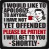 Lenrius I Would Like to Apologize to Anyone I Have Not Yet Offended Metal Sign 12"x8" view 1