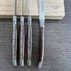 Laguiole en Aubrac Luxury Fully Forged Full Tang Stainless Steel Steak Knives 6-Piece Set, Rich Desert Ironwood Handles, Stainless Steel Brushed Bolsters view 3