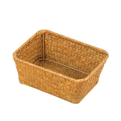 DOITOOL Rattan Baskets for Storage Small Wicker Basket Tea Cake Rattan Box Natural Plate