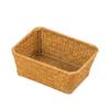 DOITOOL Rattan Baskets for Storage Small Wicker Basket Tea Cake Rattan Box Natural Plate view 1