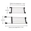 BAOYOUNI Adjustable Closet Shelf Expandable Shelves Tension Rod Hanger Space Saving Storage Rack Organizer Divider for Wardrobe, Cupboard, Kitchen, Bathroom Use, Black, 2 Pack view 3