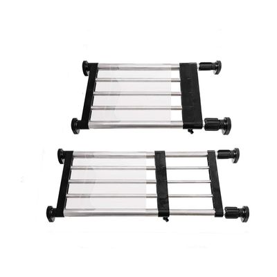 BAOYOUNI Adjustable Shelving Expandable Closet Shelves Tension Rod Clothes Hanger Storage Rack DIY Cabinet Wardrobe Kitchen Bathroom Divider Separator Organizer, Black, 2 Pack