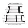 BAOYOUNI Adjustable Shelving Expandable Closet Shelves Tension Rod Clothes Hanger Storage Rack DIY Cabinet Wardrobe Kitchen Bathroom Divider Separator Organizer, Black, 2 Pack view 3