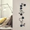 LELE LIFE Black Acrylic Mirror Wall Sticker, Flower Vine Decorative Sticker for Home Living Room Bedroom Decor, Wall Sticky Decoration view 4