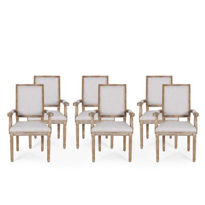 Christopher Knight Home Maria DINING CHAIR SETS, Light Grey + Natural