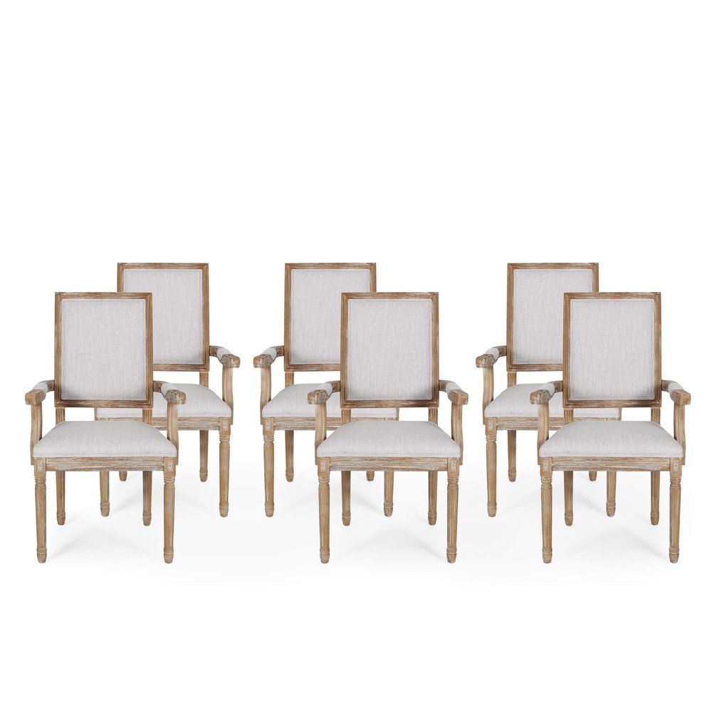 Christopher Knight Home Maria DINING CHAIR SETS, Light Grey + Natural