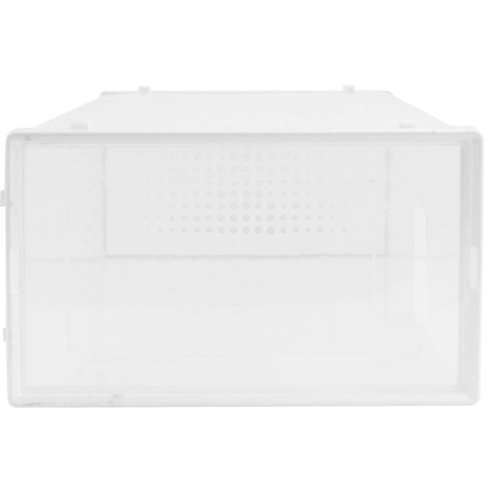 Cabilock 1pc Transparent Clamshell Shoe Storage Box Thick Organizer for Entryway Stackable Household Shoes Container Oversized Design for Easy Access and Use