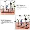 Cabilock 1pc Creative Key Holder Rack Stylish Desktop Jewelry Storage Organizer for Home Decor for Accessories and Crafts Unique Shaped Design Antique Finish view 4