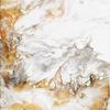 10x10 Original Acrylic Pour Painting on Canvas, White Stone Metallics view 1