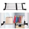 BAOYOUNI Adjustable Shelving Expandable Closet Shelves Tension Rod Clothes Hanger Storage Rack DIY Cabinet Wardrobe Kitchen Bathroom Divider Separator Organizer, Black, 2 Pack view 1