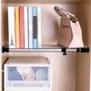 BAOYOUNI Adjustable Shelving Expandable Closet Shelves Tension Rod Clothes Hanger Storage Rack DIY Cabinet Wardrobe Kitchen Bathroom Divider Separator Organizer, Black, 2 Pack view 2