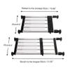 BAOYOUNI Adjustable Shelving Expandable Closet Shelves Tension Rod Clothes Hanger Storage Rack DIY Cabinet Wardrobe Kitchen Bathroom Divider Separator Organizer, Black, 2 Pack view 3