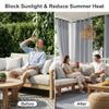 RYB HOME Outdoor Curtains for Patio Waterproof Block Sunlight Thermal Insulated Privacy Assured Thick Outside Curtains for Porch, Gazebo, Pergola, W52 x L95, Light Grey, 1 Panel view 2