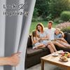 RYB HOME Outdoor Curtains for Patio Waterproof Block Sunlight Thermal Insulated Privacy Assured Thick Outside Curtains for Porch, Gazebo, Pergola, W52 x L95, Light Grey, 1 Panel view 3