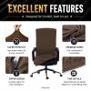 DIVA EN CAMINO DEC Universal Stretch Office Chair Cover with Durable Zipper, Soft Slipcover for Desk or High Back Chair, Mocha view 4