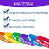 Oringaga 24PCS Welcome Back to School Party Rubber Wristbands, First Day of School Birthday Party Supplies Decorations Gifts Prize Goodie Bag Favors Silicone Wristband view 3