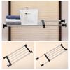 BAOYOUNI Expandable Shelf Closet Tension Rod Adjustable Shelving Unit Storage Rack Organizer Hanger Space Saving Divider for Wardrobe, Cupboard, Kitchen, Bathroom Use, Black view 4