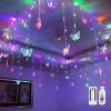Butterfly Curtain Fairy Light, 8 Modes 120 LED USB Window Firefly Twinkle Timer String Lights 24 Butterflies with Remote, Waterproof Copper Wire for Room Bedroom Christmas Wedding Party Dorm Patio view 2