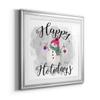 Renditions Gallery Christmas, Canvas Wall Art, Holiday Dcor, Christmas Carol, White Christmas, Chestnuts, Nutcracker, Rudolph, Nativity Snowman Happy Holidays - Silver Framed 34X34 view 2