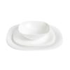 Gibson Home Ultra Break and Chip Resistant Dinnerware Set, Square: Service for 6 (18pcs), Opal Glass view 3